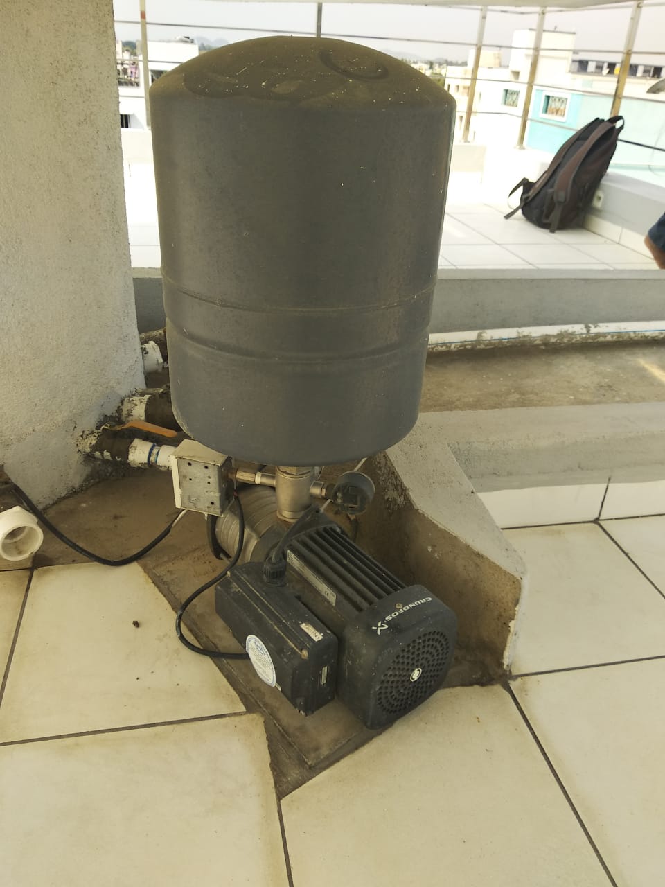 Grundfos Pressure Pump - installed at outlet of Over Head Tank.